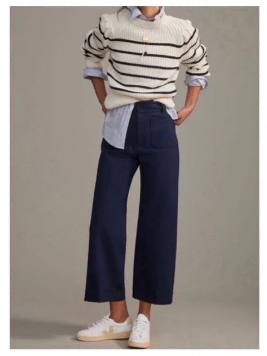 Maeve The Colette Ponte Crop Wide-Leg - Picture 1 of 7